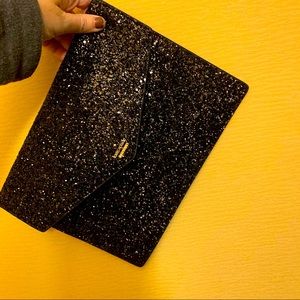 NWT Kate Spade Black Glitter Purse